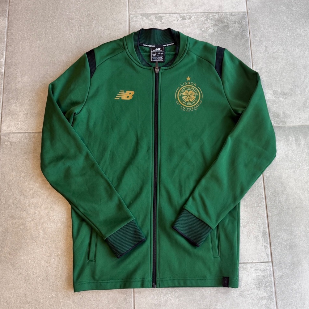 New Balance Celtic FC Lisboa 50th Anniversary Track Jacket Green Mens Medium